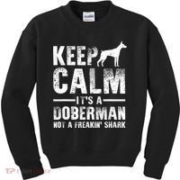 Funny Doberman Art Doberman Pinscher Dog Walker Kids Sweatshirt thumb 0