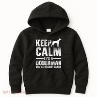 Funny Doberman Art Doberman Pinscher Dog Walker Kids Hoodie thumb 0