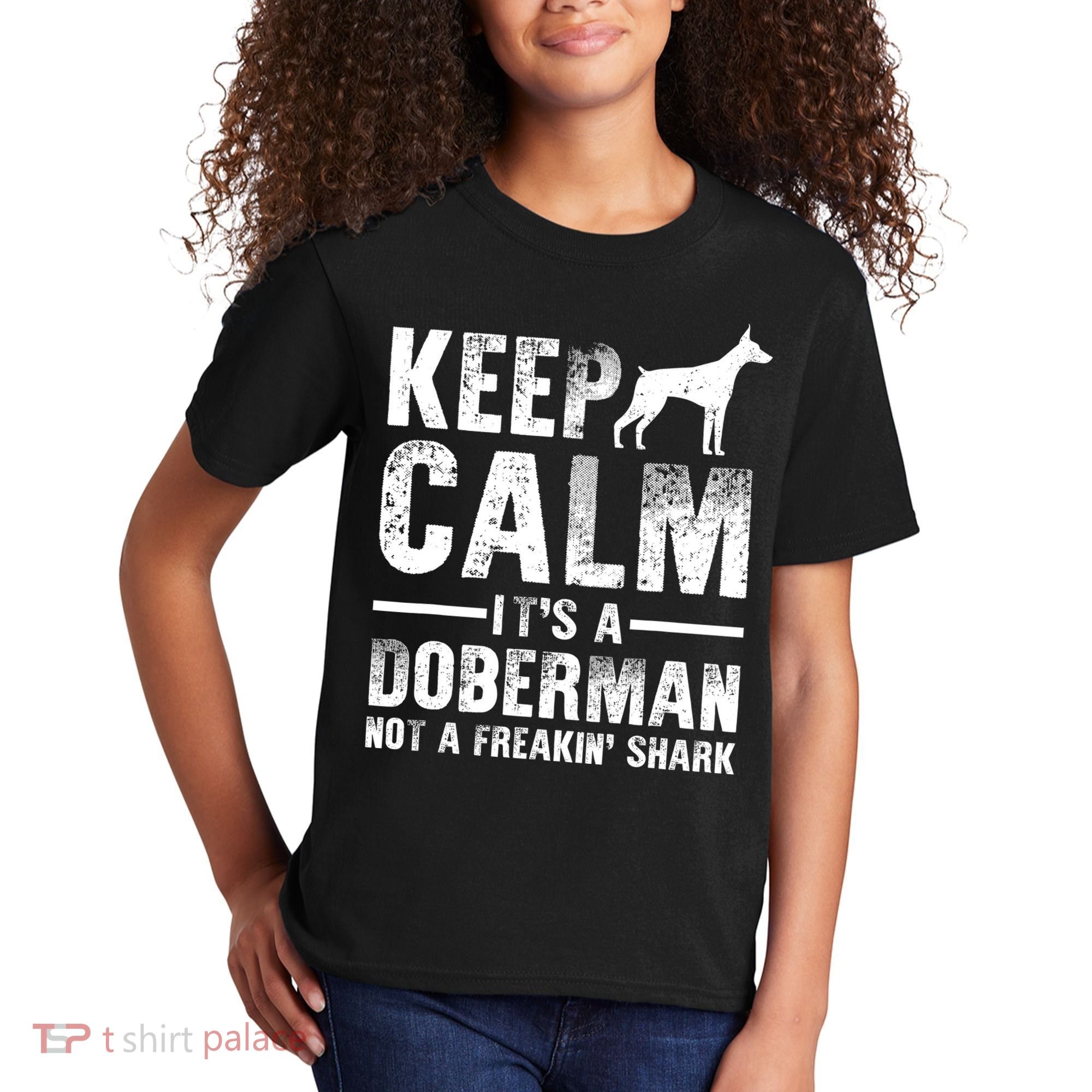 Funny Doberman Art Doberman Pinscher Dog Walker Kids T-Shirt