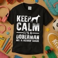 Funny Doberman Art Doberman Pinscher Dog Walker Kids T-Shirt thumb 3