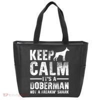 Funny Doberman Art Doberman Pinscher Dog Walker Tote Bag thumb 0