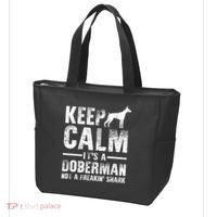 Funny Doberman Art Doberman Pinscher Dog Walker Tote Bag thumb 3