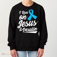Funny Diabetes Awareness T1D T2D Diabetic Pancreas Women's Sweatshirt thumb 0