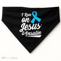 Funny Diabetes Awareness T1D T2D Diabetic Pancreas USA-Made Doggie Bandana thumb 0