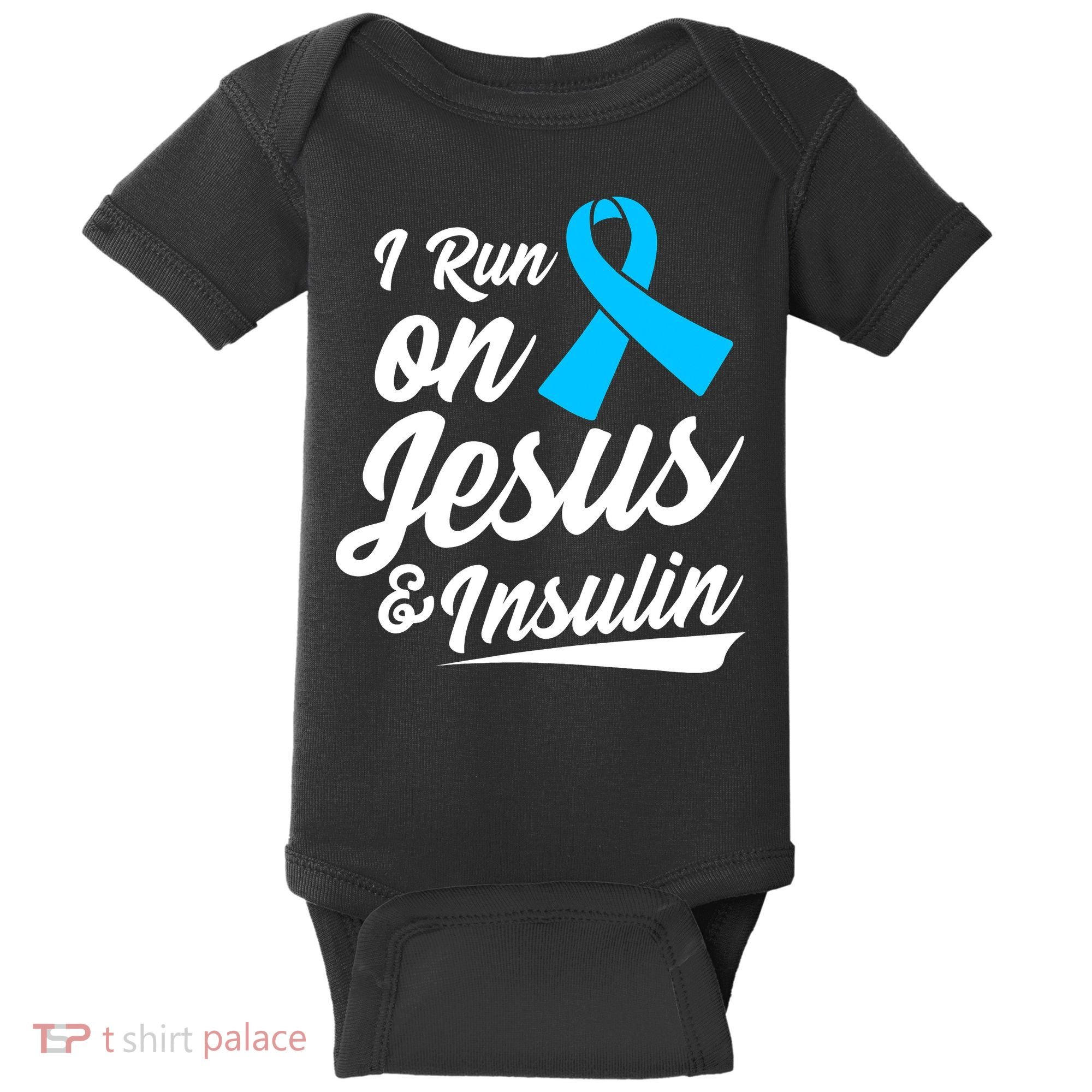 Funny Diabetes Awareness T1D T2D Diabetic Pancreas Baby Bodysuit