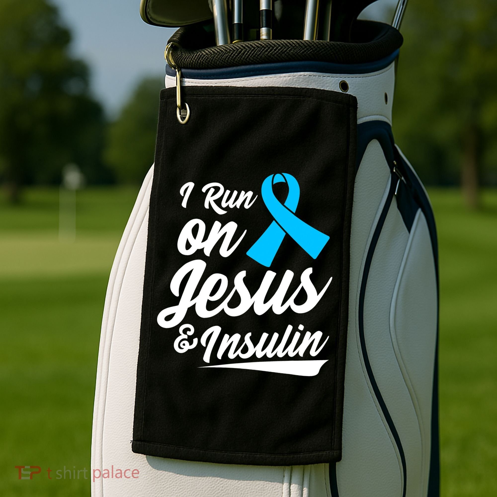 Funny Diabetes Awareness T1D T2D Diabetic Pancreas Golf Towel