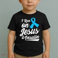 Funny Diabetes Awareness T1D T2D Diabetic Pancreas Toddler T-Shirt thumb 2