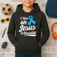 Funny Diabetes Awareness T1D T2D Diabetic Pancreas Kids Hoodie thumb 2