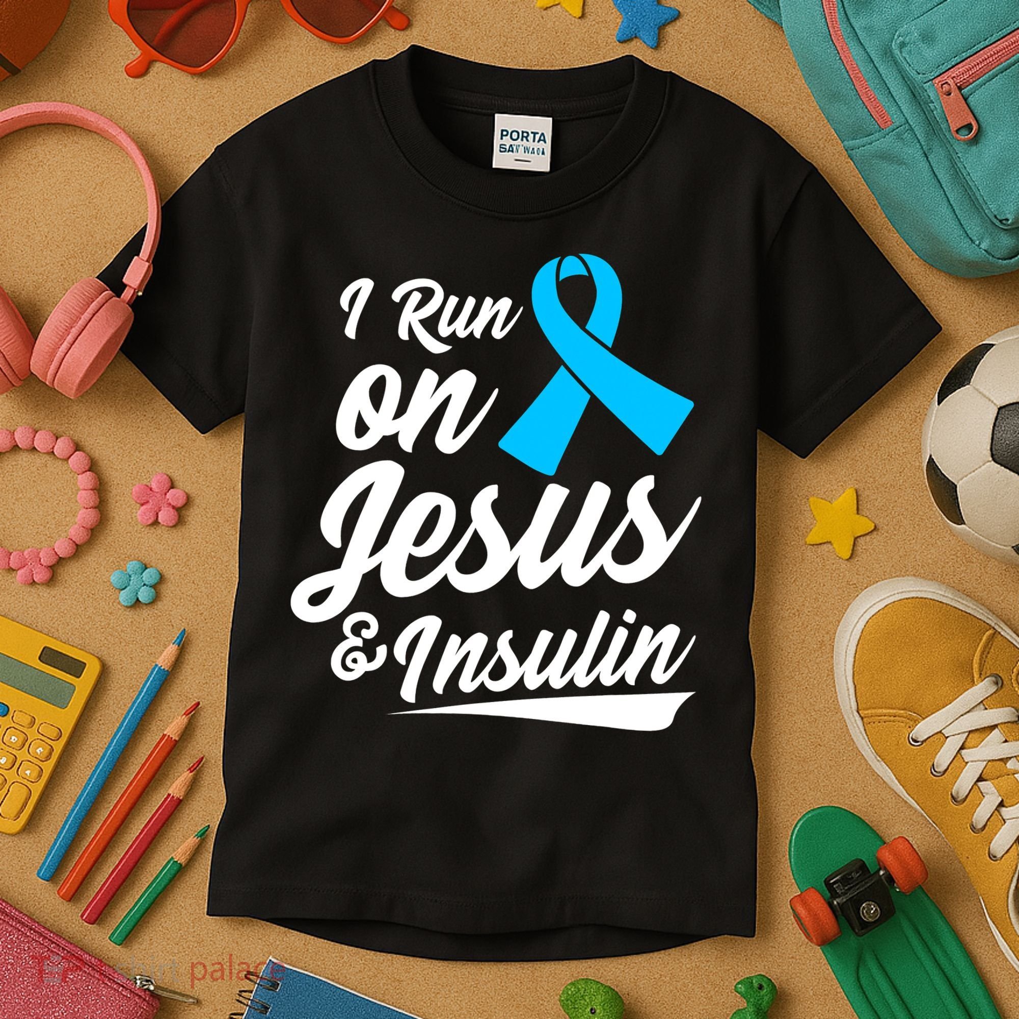 Funny Diabetes Awareness T1D T2D Diabetic Pancreas Kids T-Shirt
