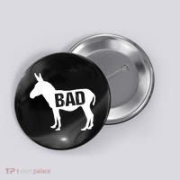 Funny Donkey Animal Lover Badass Ass Farm Mule Button thumb 0