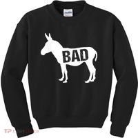 Funny Donkey Animal Lover Badass Ass Farm Mule Kids Sweatshirt thumb 0