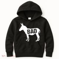 Funny Donkey Animal Lover Badass Ass Farm Mule Kids Hoodie thumb 0