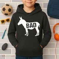Funny Donkey Animal Lover Badass Ass Farm Mule Kids Hoodie thumb 2
