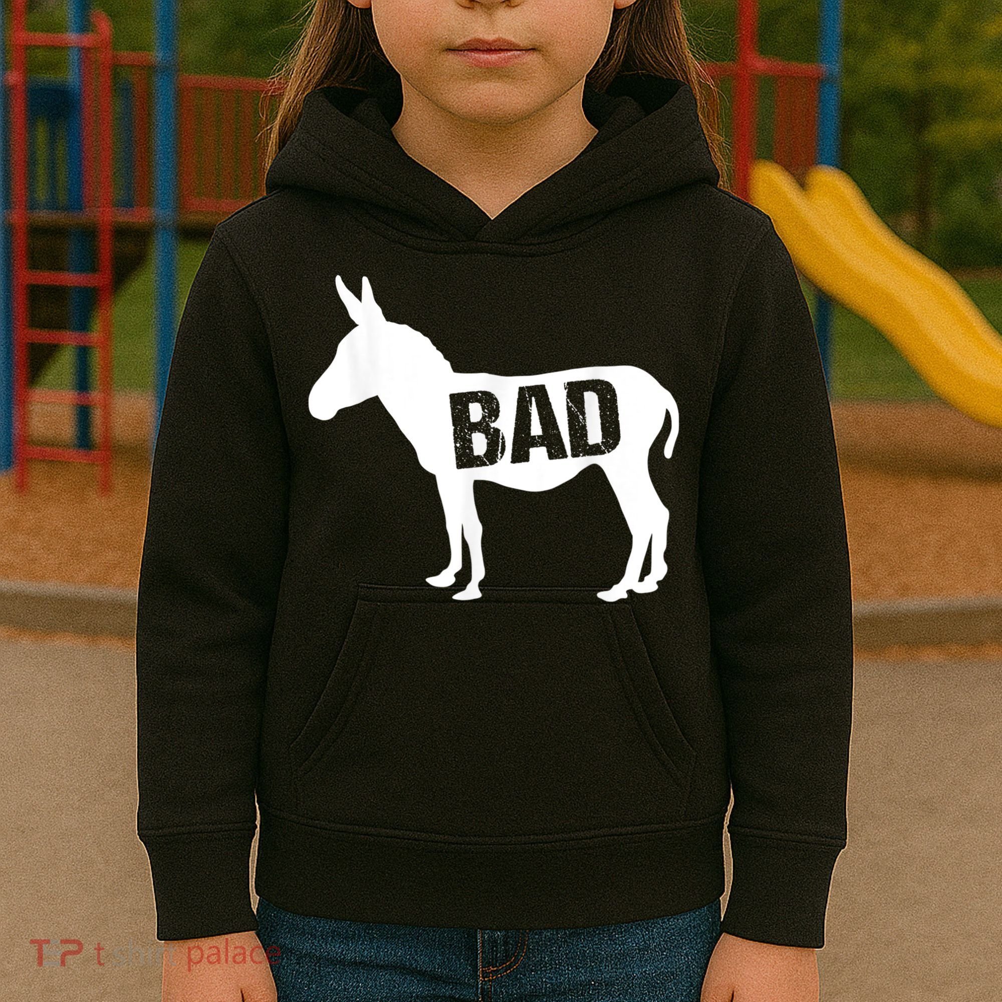 Funny Donkey Animal Lover Badass Ass Farm Mule Kids Hoodie