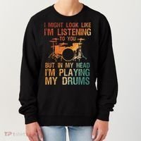 Funny Drummer Art For Drum Player Percussion Lover Women's Sweatshirt thumb 0