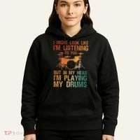 Funny Drummer Art For Drum Player Percussion Lover Hoodie thumb 5
