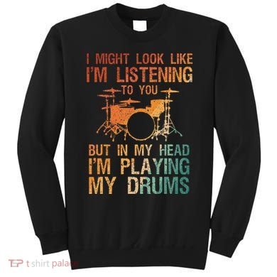 Funny Drummer Art For Drum Player Percussion Lover Sweatshirt