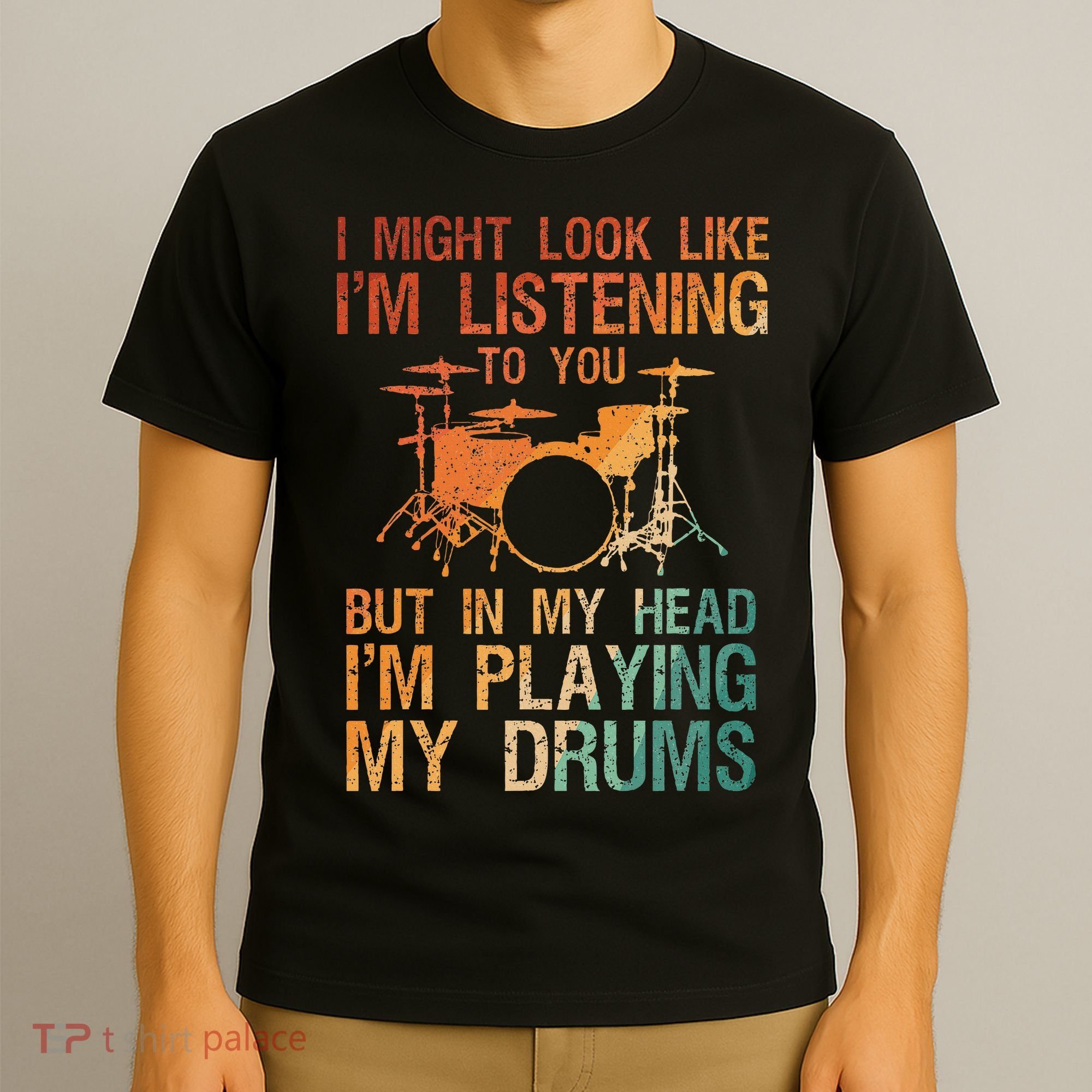 Funny Drummer Art For Drum Player Percussion Lover T-Shirt