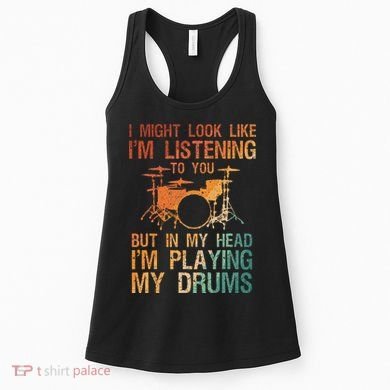 Funny Drummer Art For Drum Player Percussion Lover Women's Tank Top