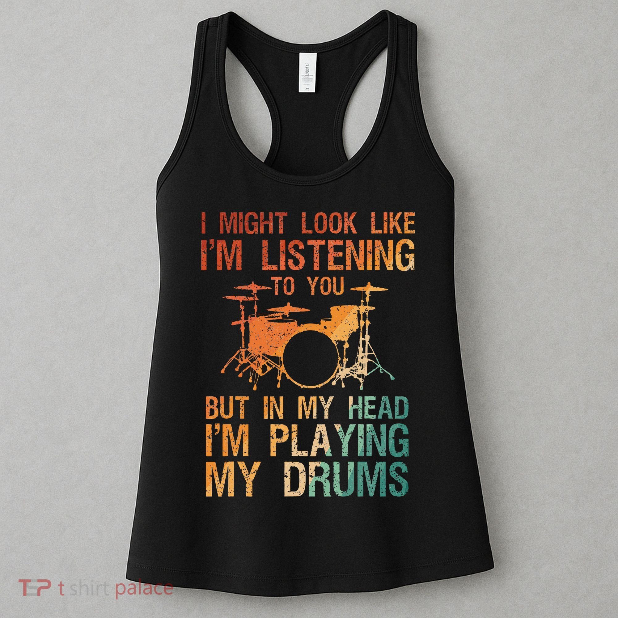 Funny Drummer Art For Drum Player Percussion Lover Women's Tank Top
