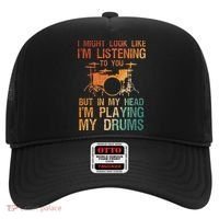 Funny Drummer Art For Drum Player Percussion Lover Hat thumb 0