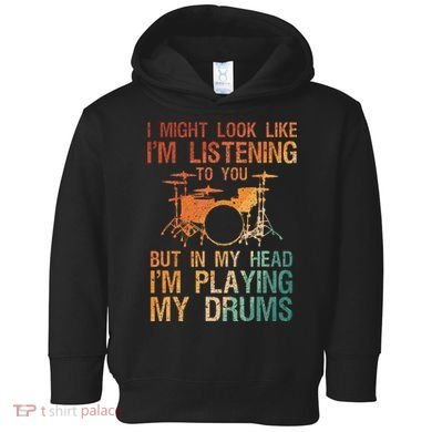 Funny Drummer Art For Drum Player Percussion Lover Toddler Hoodie