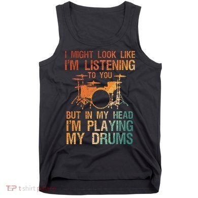 Funny Drummer Art For Drum Player Percussion Lover Tank Top