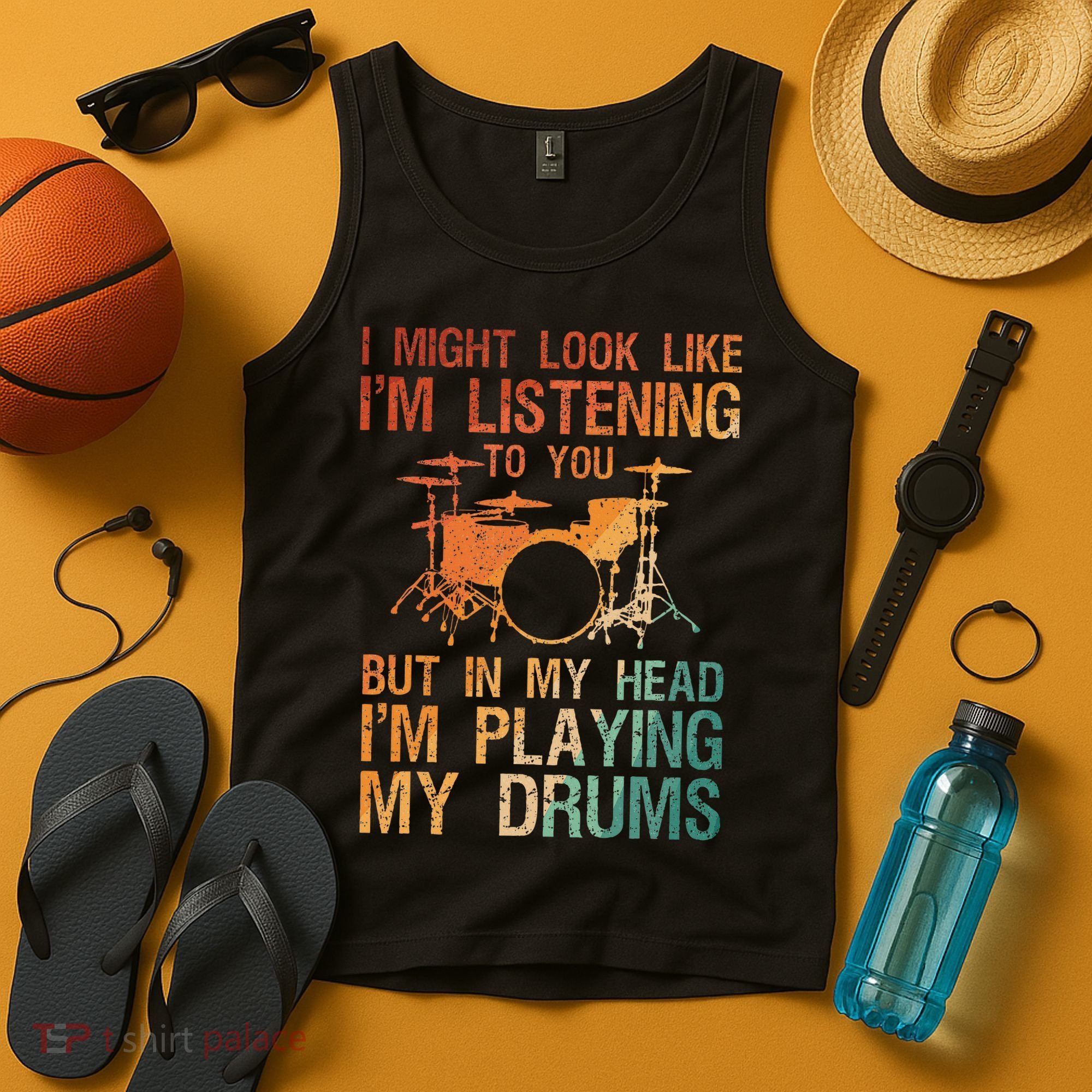 Funny Drummer Art For Drum Player Percussion Lover Tank Top