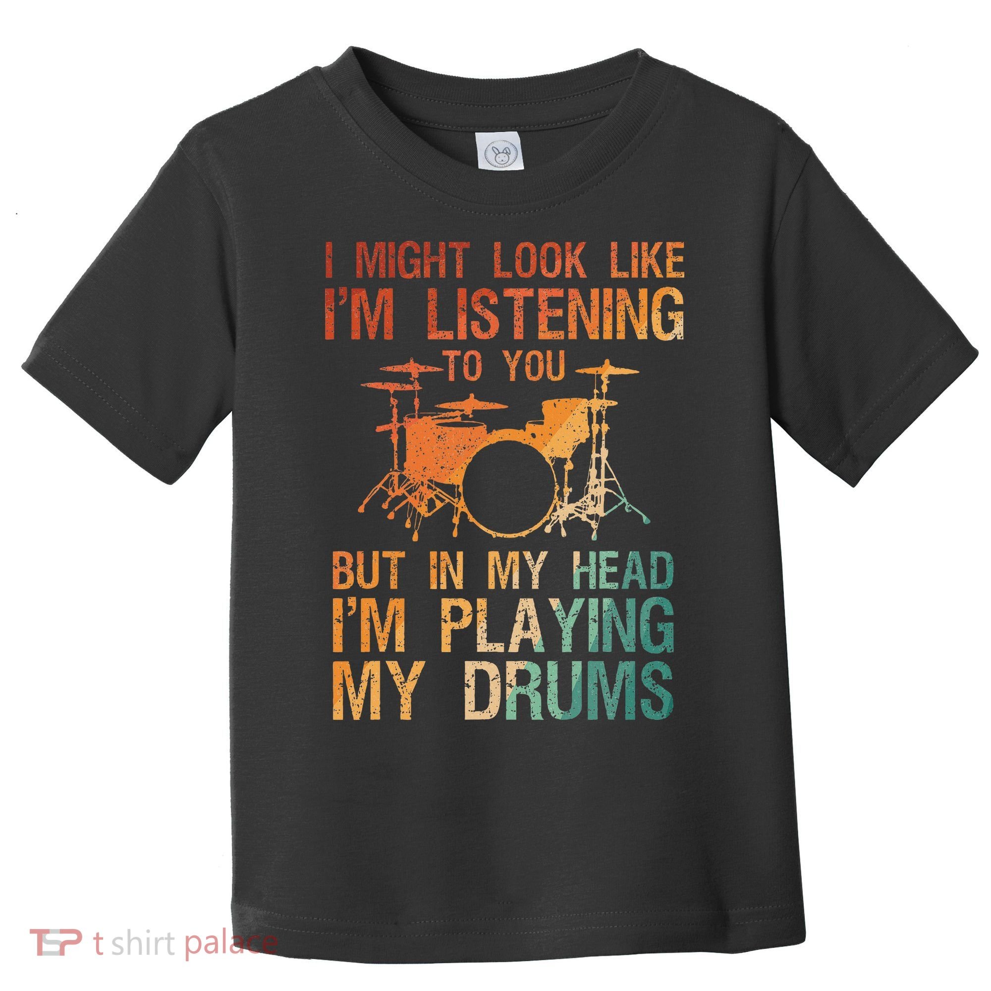 Funny Drummer Art For Drum Player Percussion Lover Toddler T-Shirt