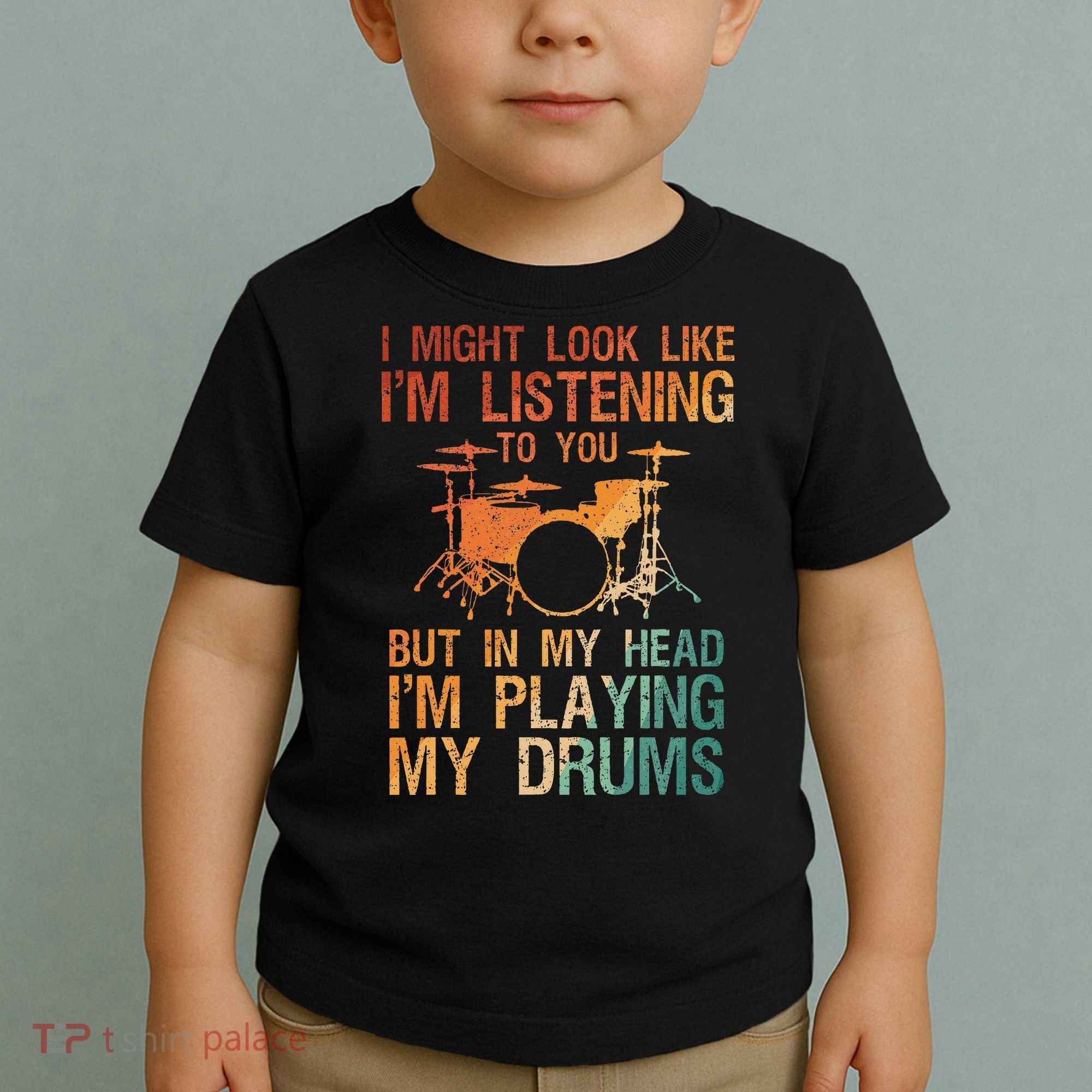 Funny Drummer Art For Drum Player Percussion Lover Toddler T-Shirt