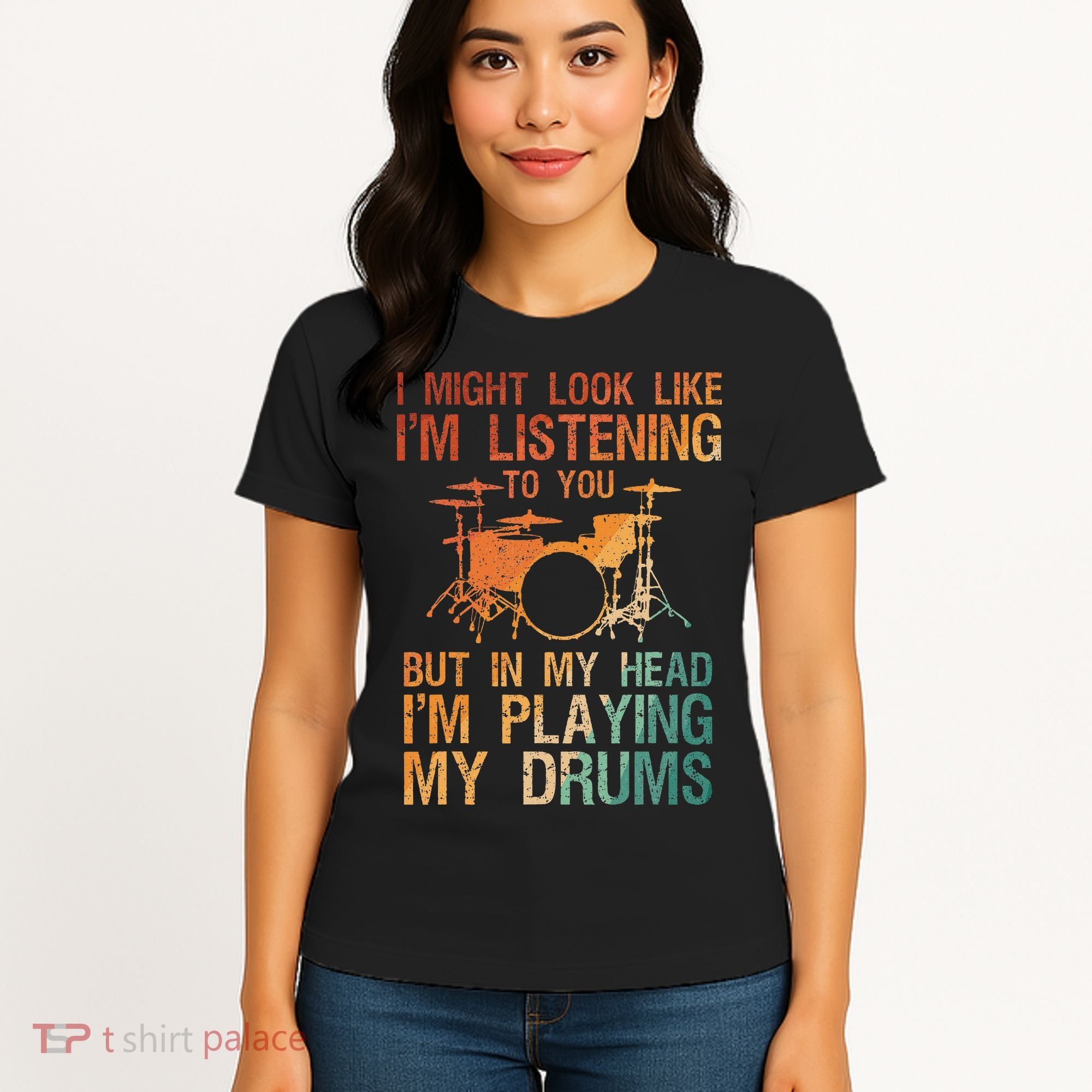 Funny Drummer Art For Drum Player Percussion Lover Women's T-Shirt