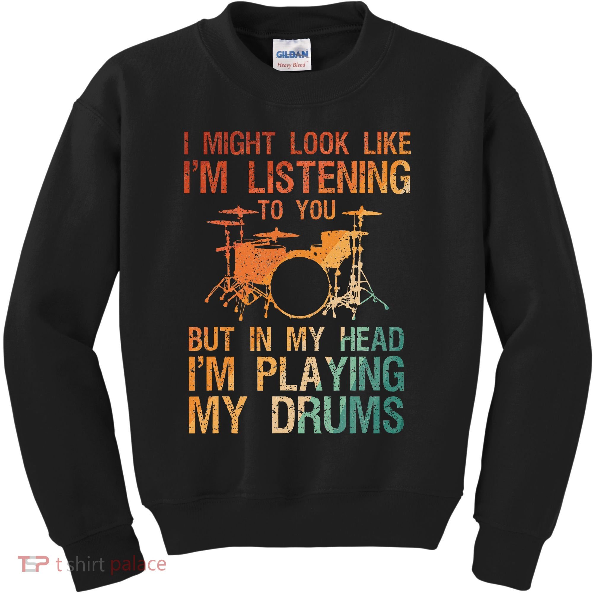 Funny Drummer Art For Drum Player Percussion Lover Kids Sweatshirt