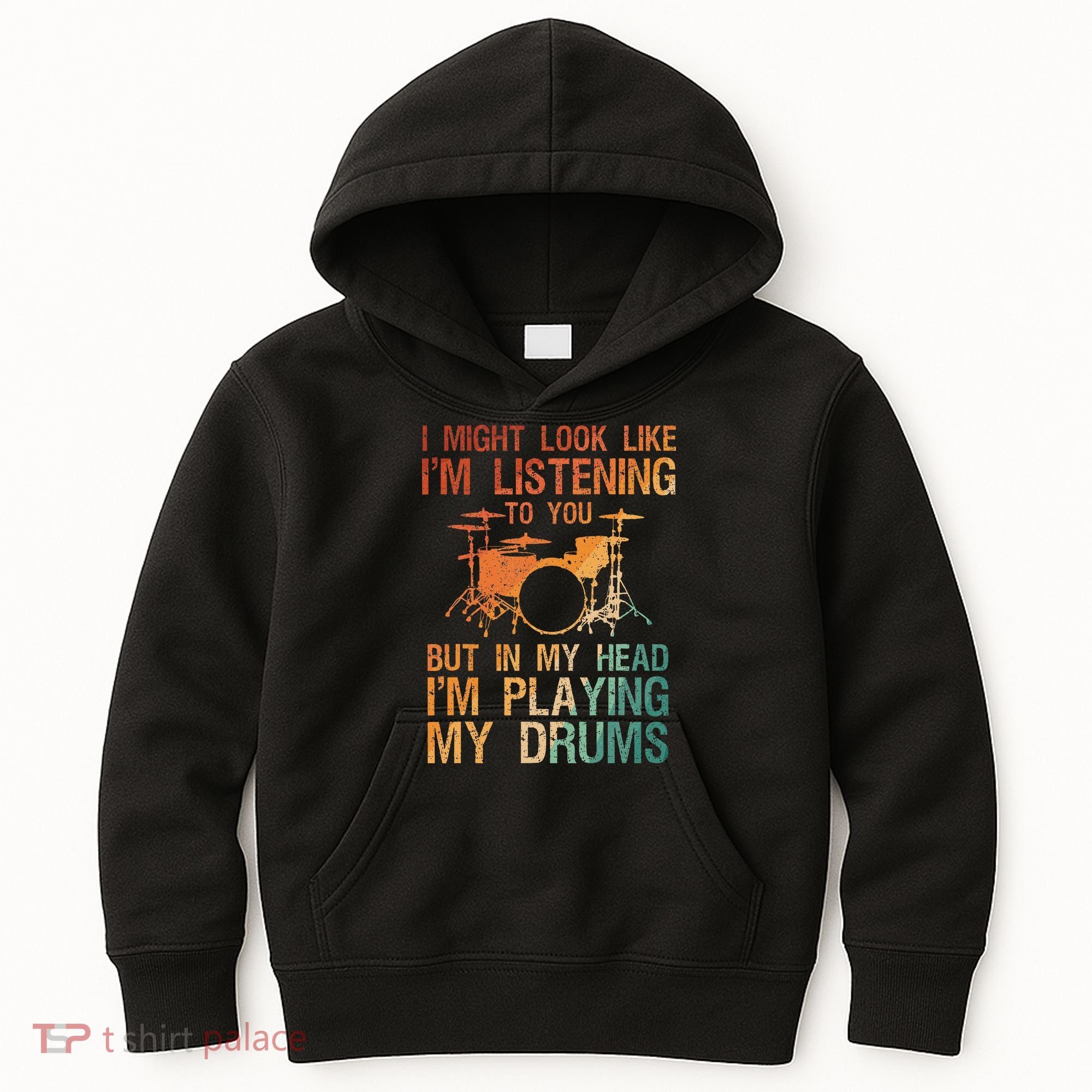 Funny Drummer Art For Drum Player Percussion Lover Kids Hoodie