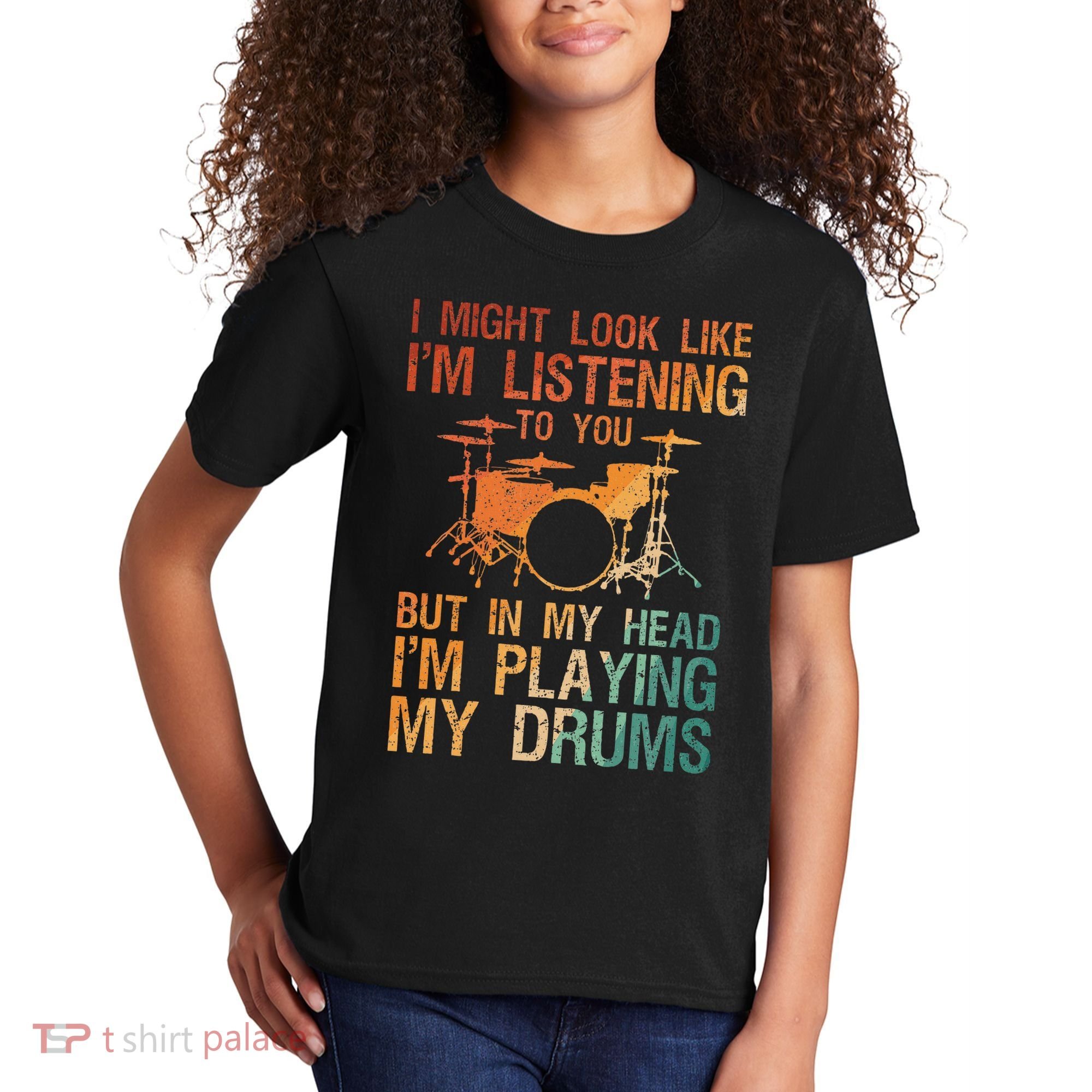 Funny Drummer Art For Drum Player Percussion Lover Kids T-Shirt