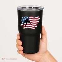 Father's Day American Flag Snooker Billiards Lover Retro Gift For Dad Tumbler thumb 2