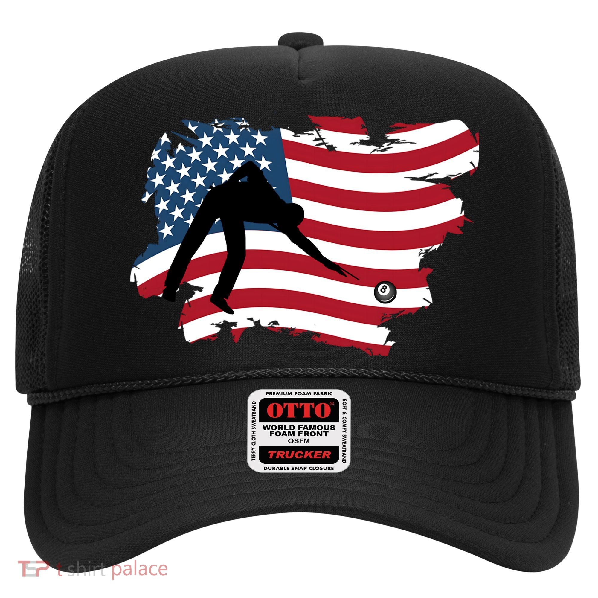 Father's Day American Flag Snooker Billiards Lover Retro Gift For Dad Hat