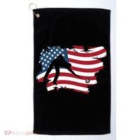 Father's Day American Flag Snooker Billiards Lover Retro Gift For Dad Golf Towel thumb 0