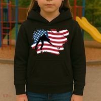 Father's Day American Flag Snooker Billiards Lover Retro Gift For Dad Kids Hoodie thumb 3