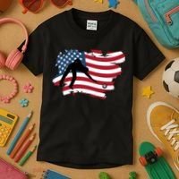 Father's Day American Flag Snooker Billiards Lover Retro Gift For Dad Kids T-Shirt thumb 3