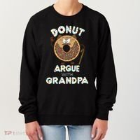 Funny Donut Argue With Grandpa Cute Grandparents Day Gift Women's Sweatshirt thumb 0