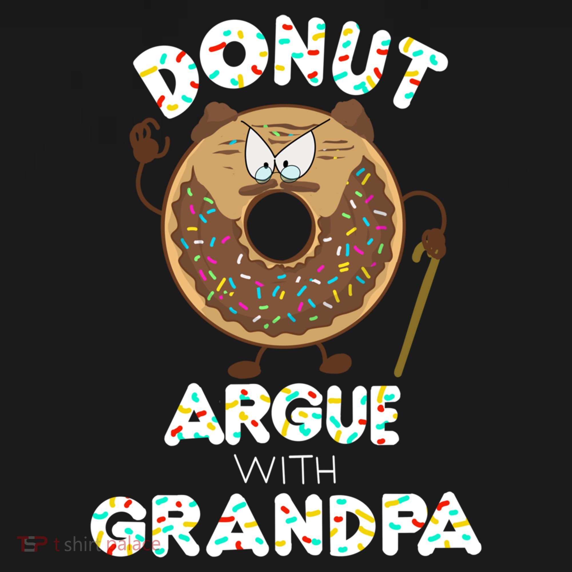 Funny Donut Argue With Grandpa Cute Grandparents Day Gift Women's Hoodie