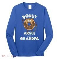 Funny Donut Argue With Grandpa Cute Grandparents Day Gift Long Sleeve Shirt thumb 0