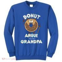 Funny Donut Argue With Grandpa Cute Grandparents Day Gift Sweatshirt thumb 0