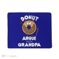 Funny Donut Argue With Grandpa Cute Grandparents Day Gift Mousepad thumb 0