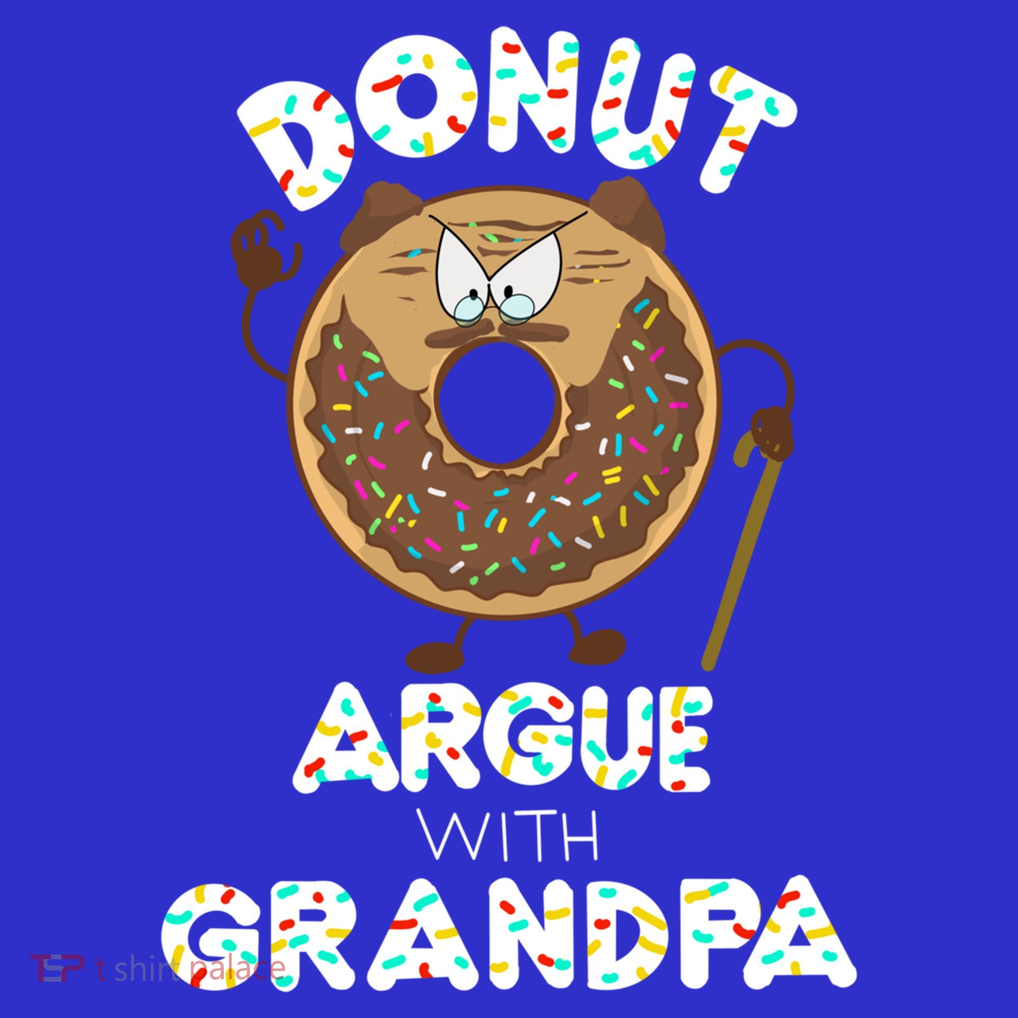 Funny Donut Argue With Grandpa Cute Grandparents Day Gift Women's Tank Top