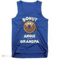 Funny Donut Argue With Grandpa Cute Grandparents Day Gift Tank Top thumb 0