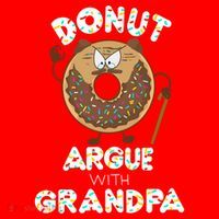 Funny Donut Argue With Grandpa Cute Grandparents Day Gift Santa Hat thumb 1