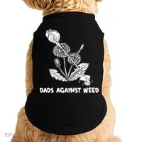 Funny Dads Against Weed Weed Wacker Dandelions Doggie Tank thumb 0