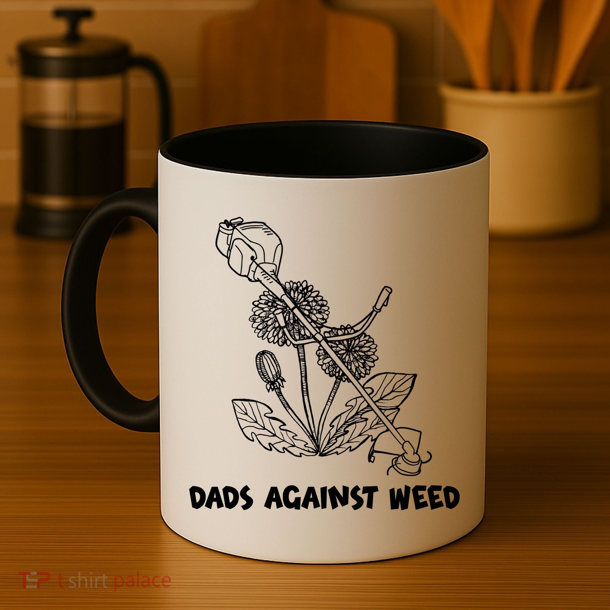 Funny Dads Against Weed Weed Wacker Dandelions Coffee Mug