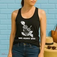 Funny Dads Against Weed Weed Wacker Dandelions Women's Tank Top thumb 2